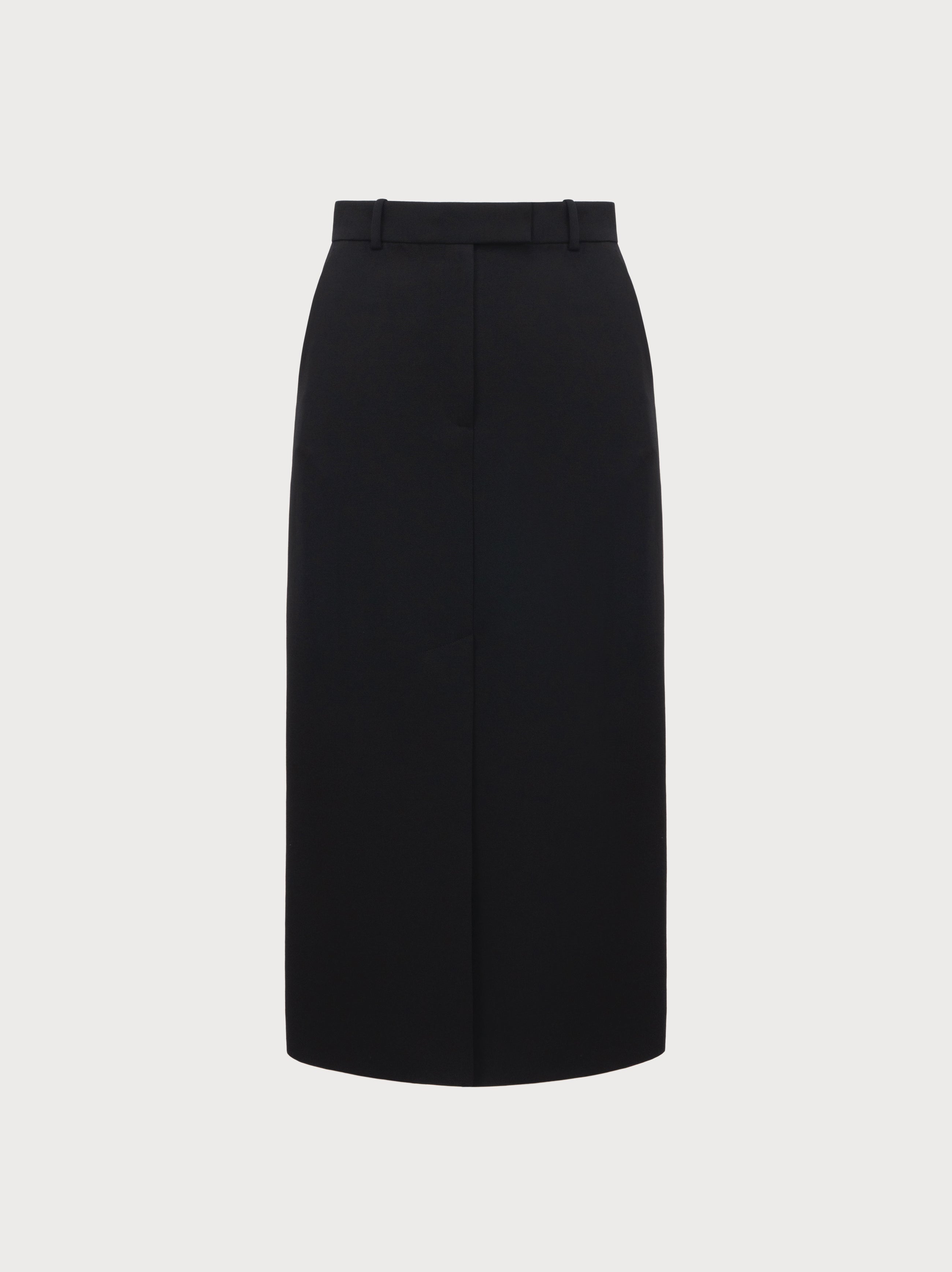 Black pencil skirt on a white background