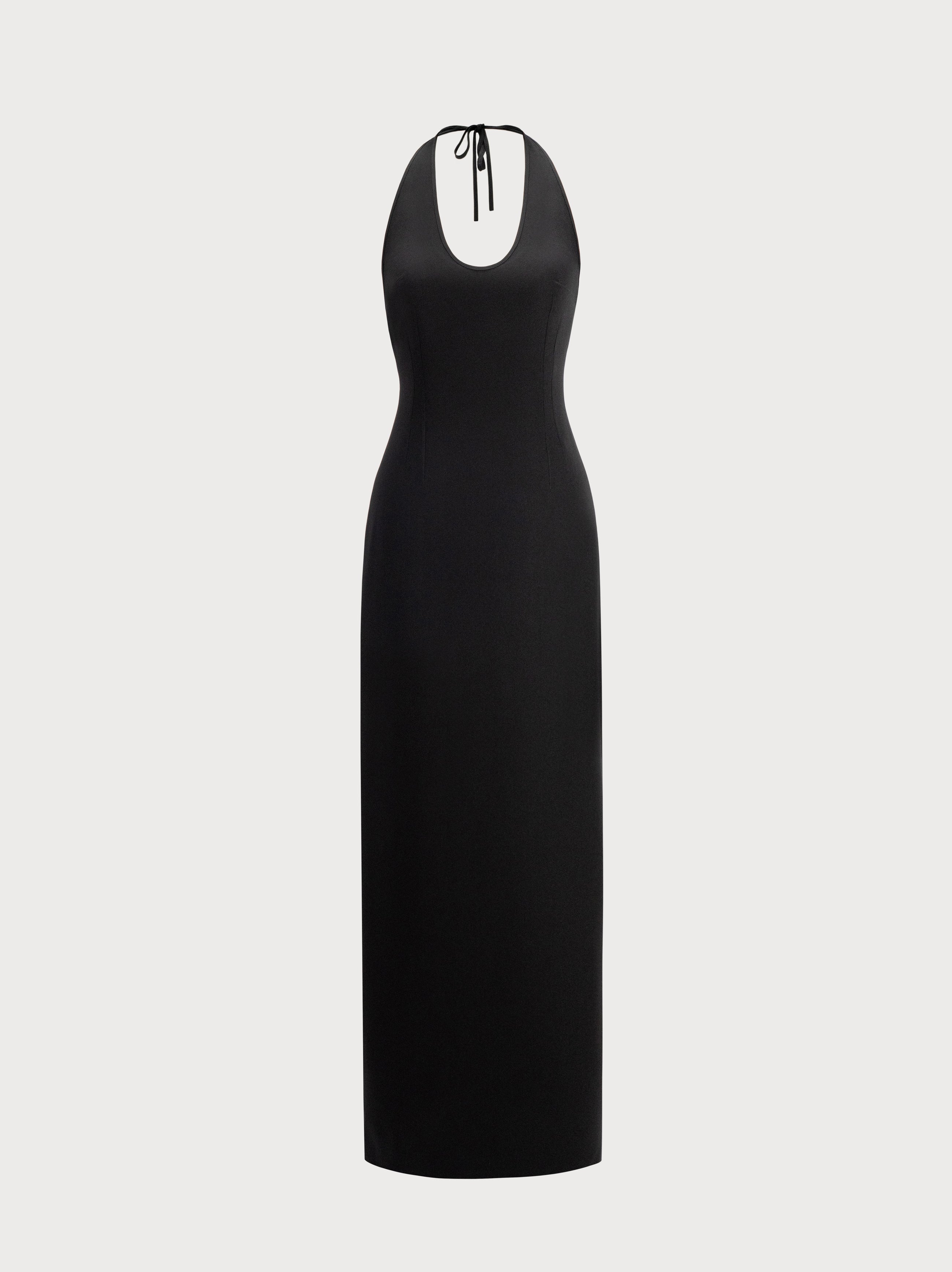 Cara Dress in Black Silk