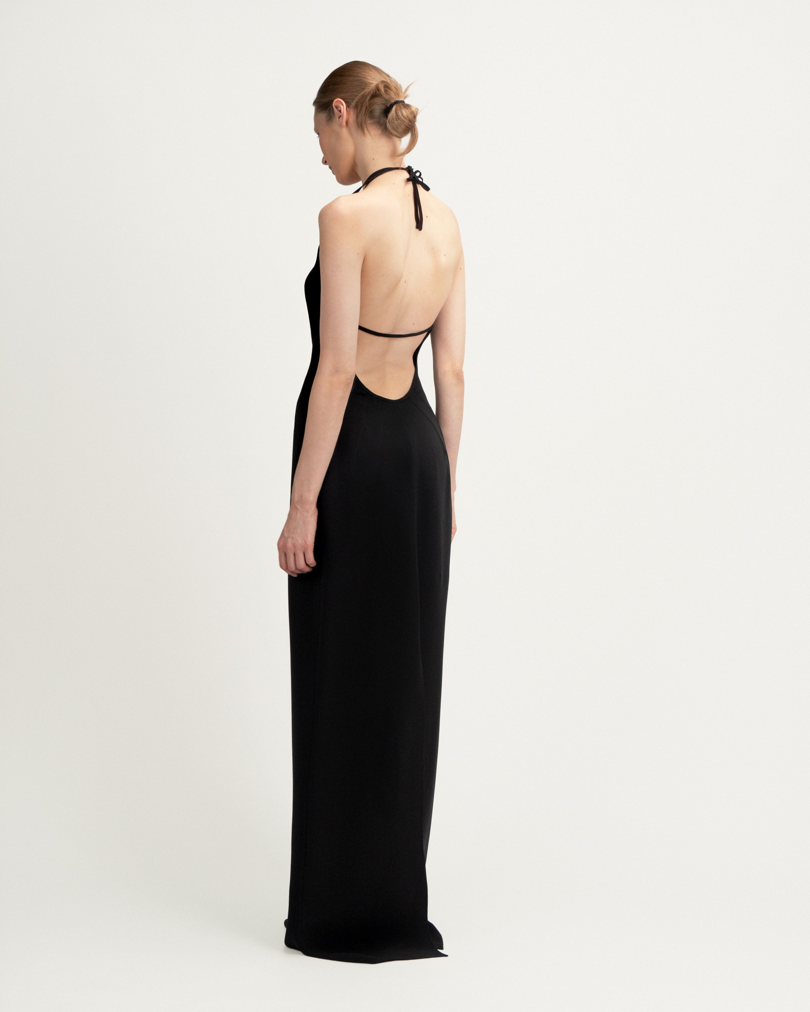 Cara Dress in Black Silk