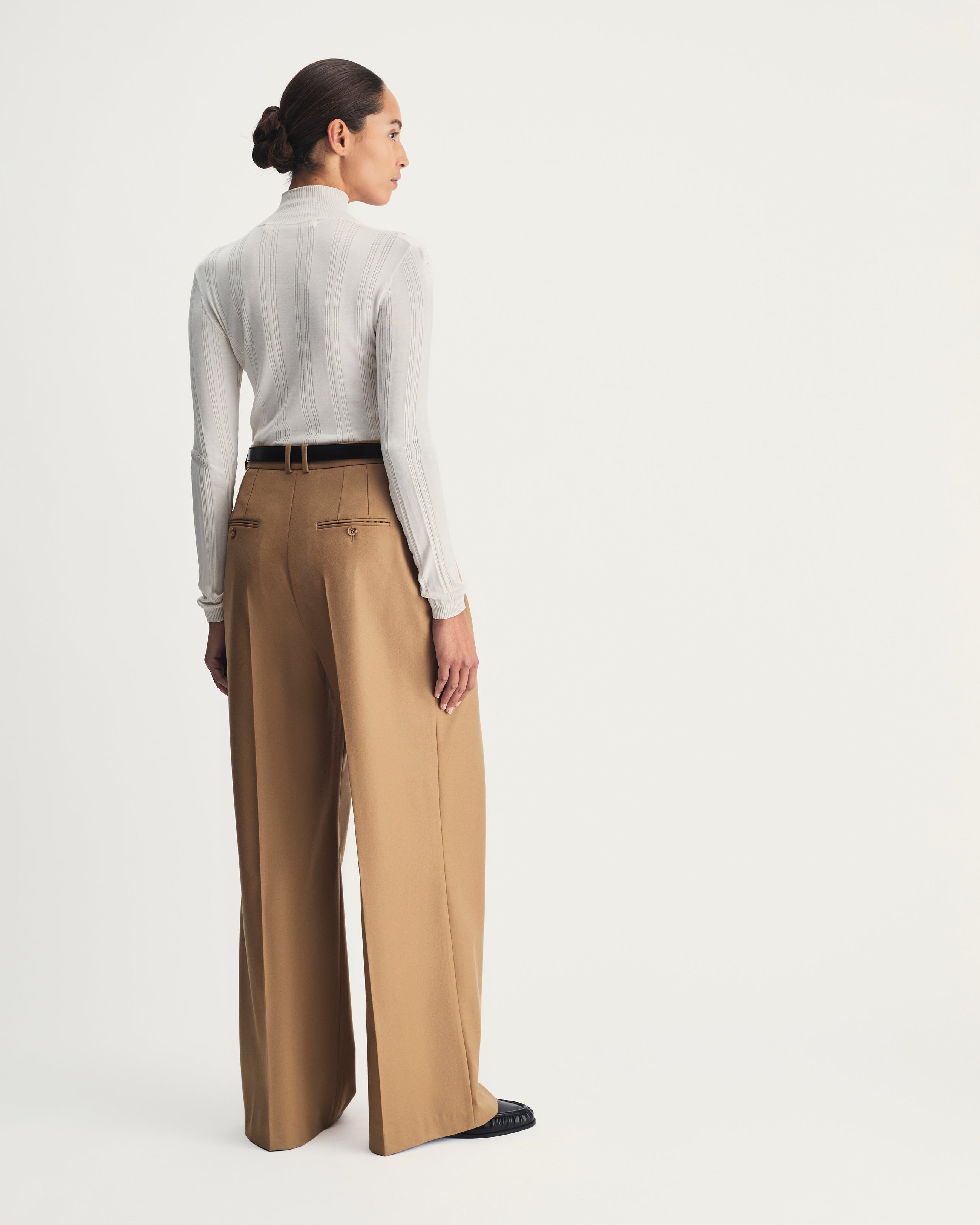 Cruz Trousers in Camel Merino Wool