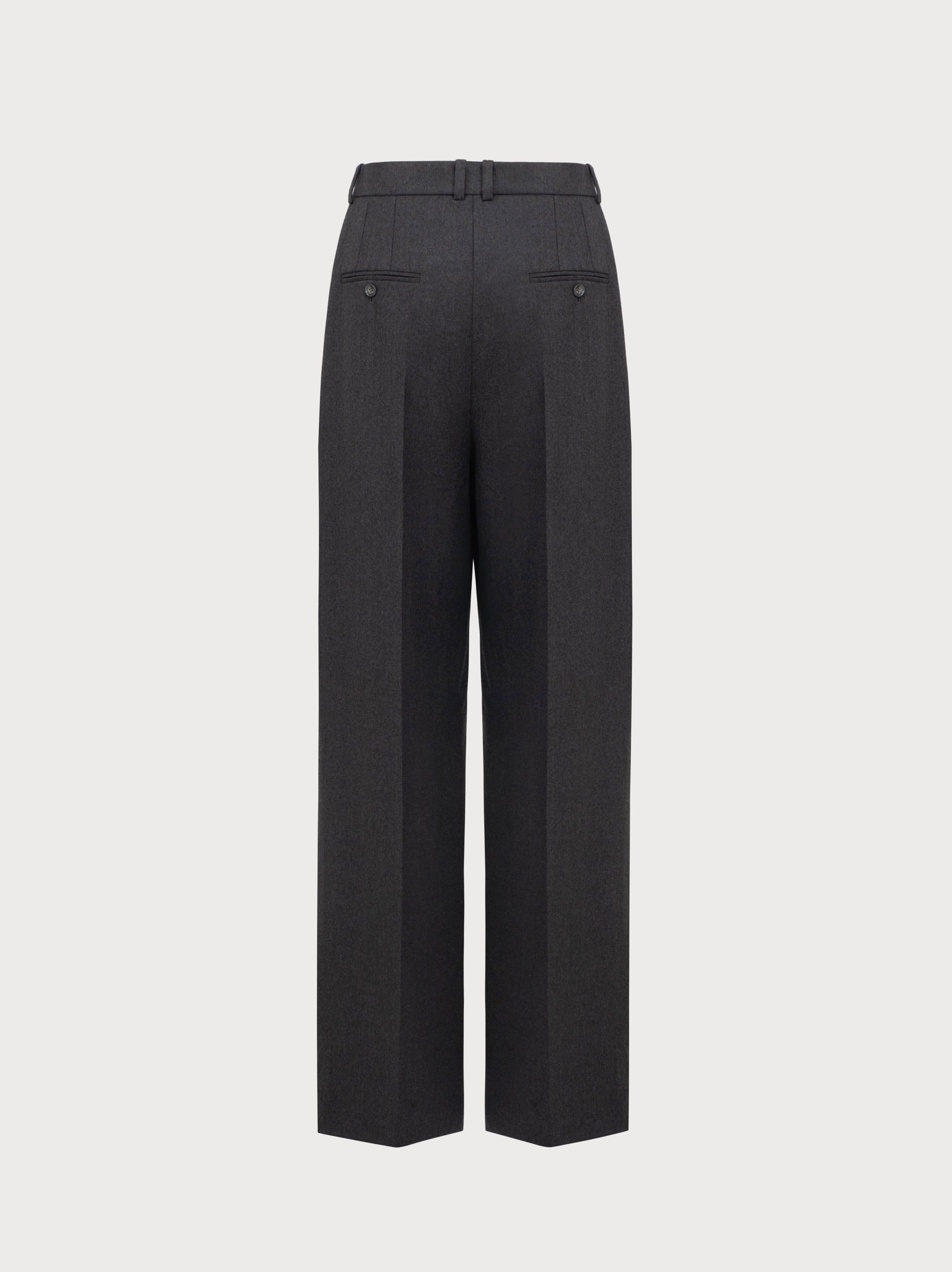 Cruz Trousers in Grey Merino Wool