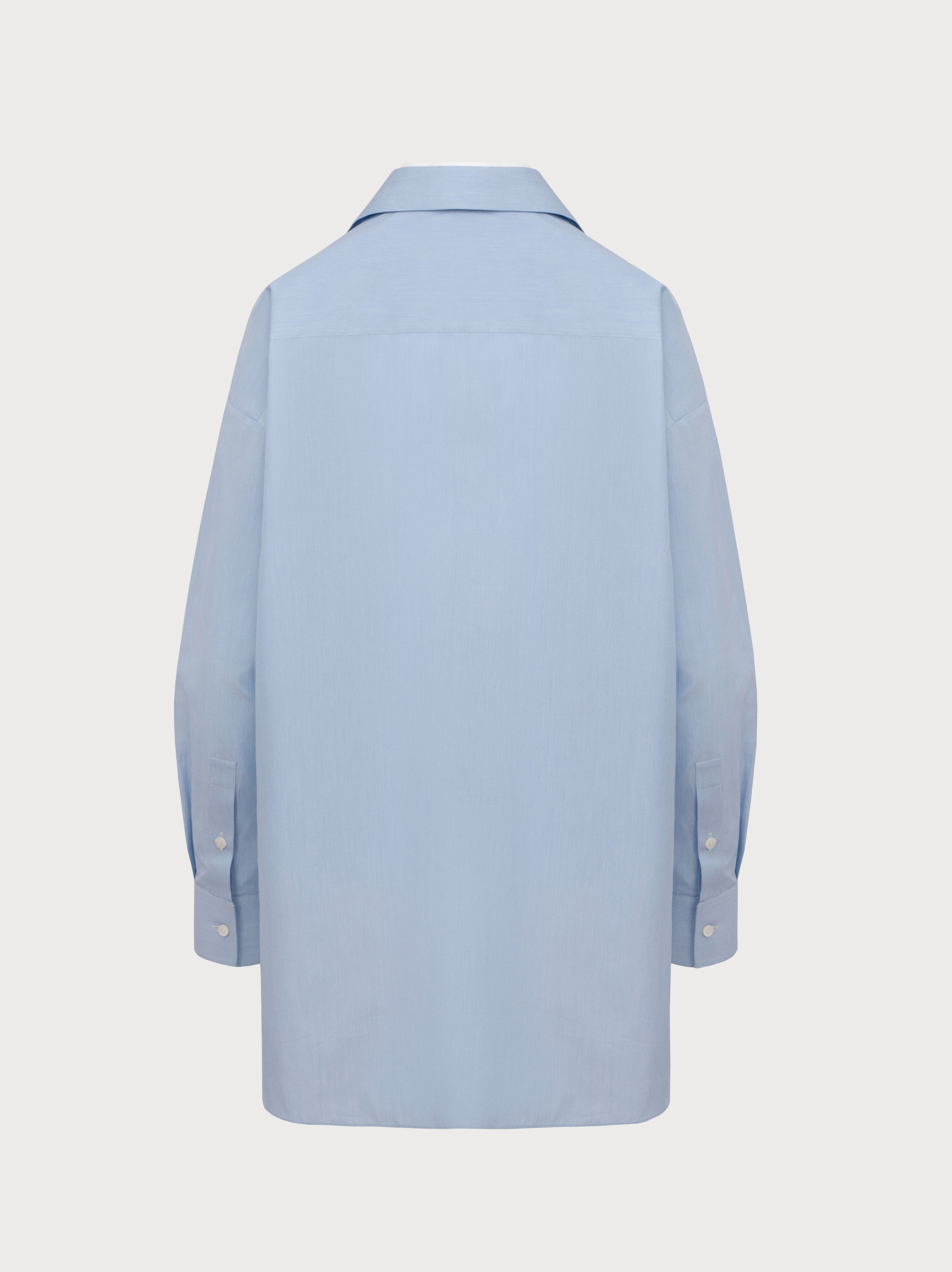Faith Shirt in Blue Cotton