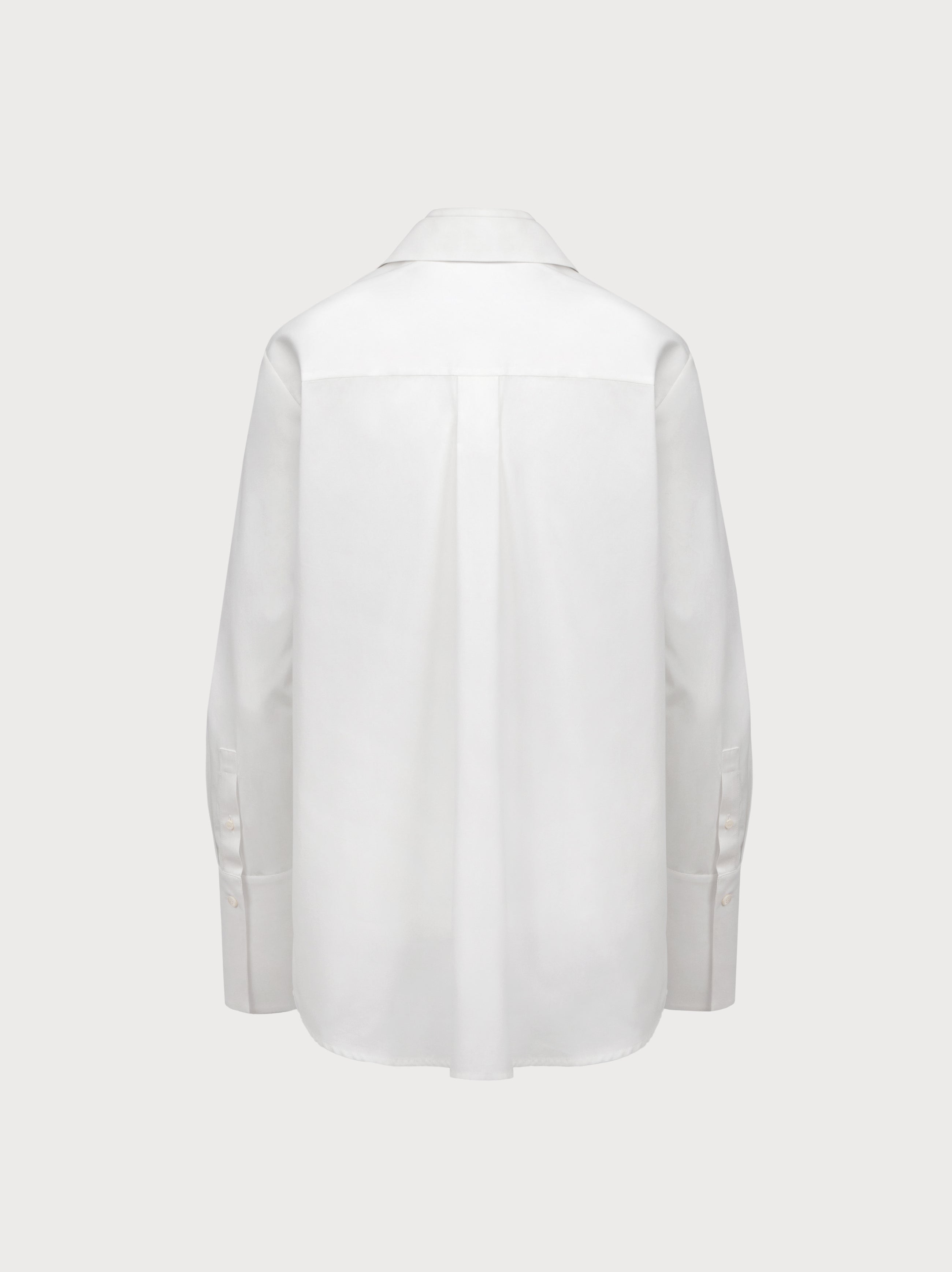 White shirt on a light gray background