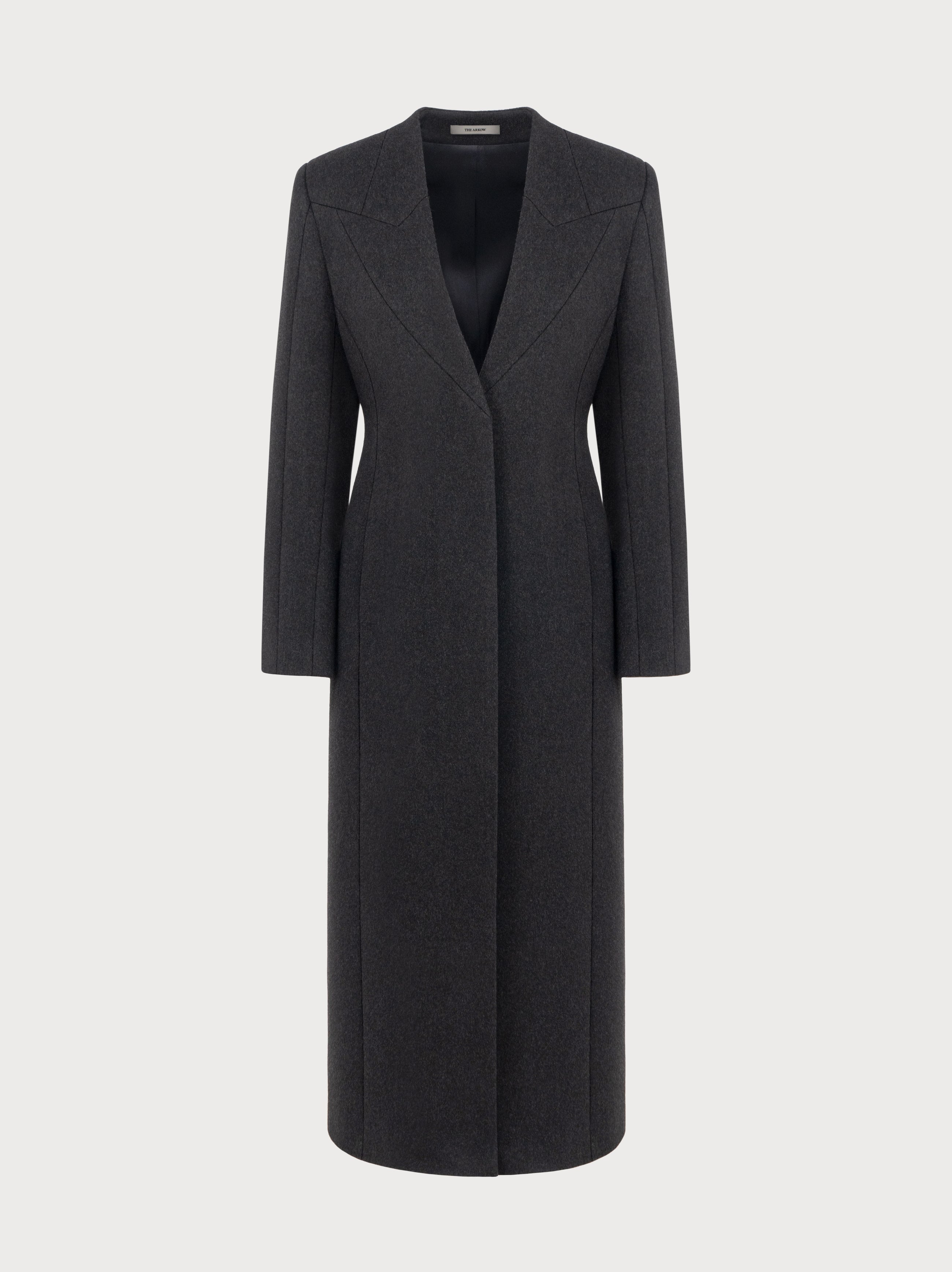 Helena Coat in Grey Virgin Wool