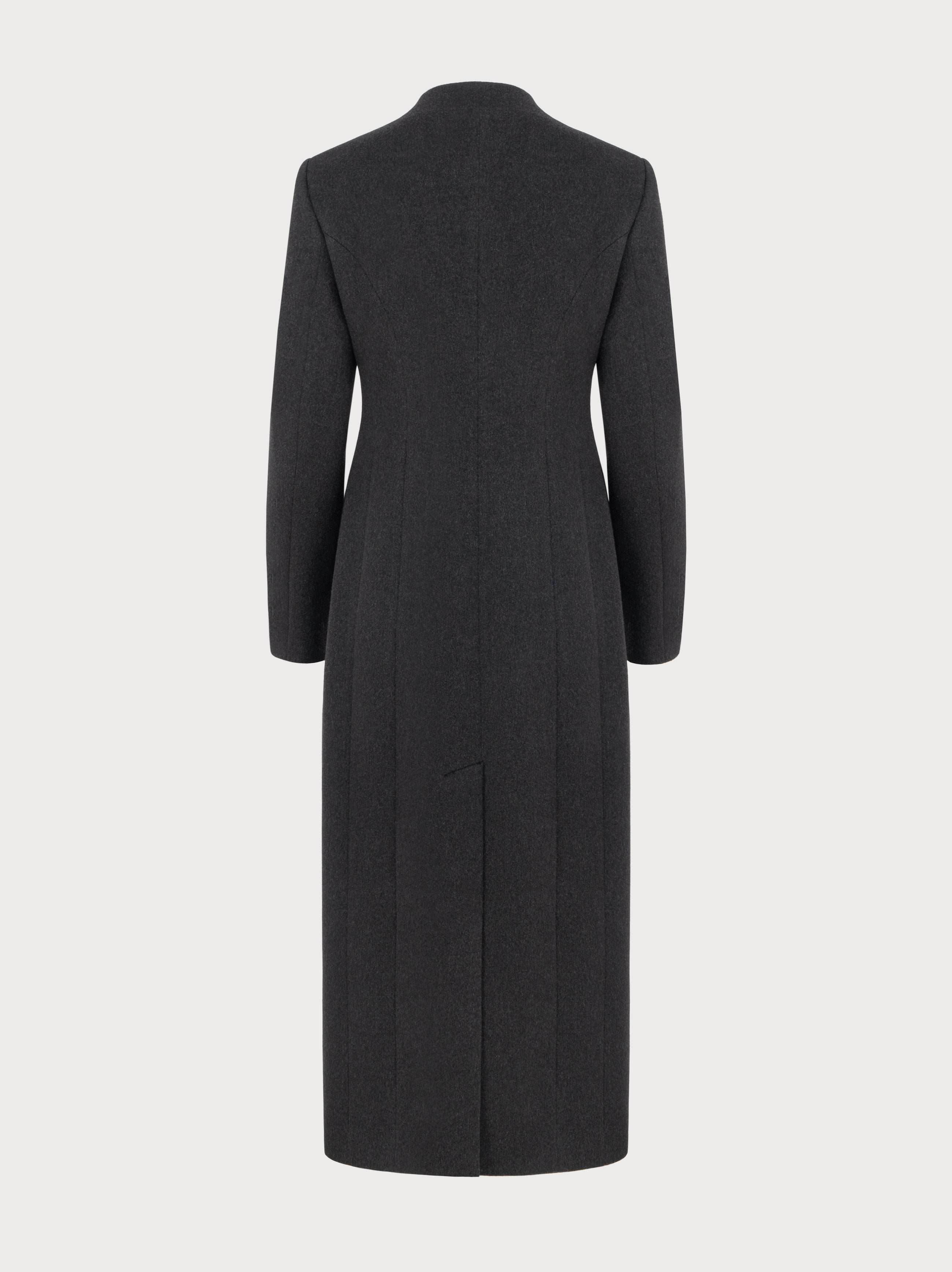 Helena Coat in Grey Virgin Wool