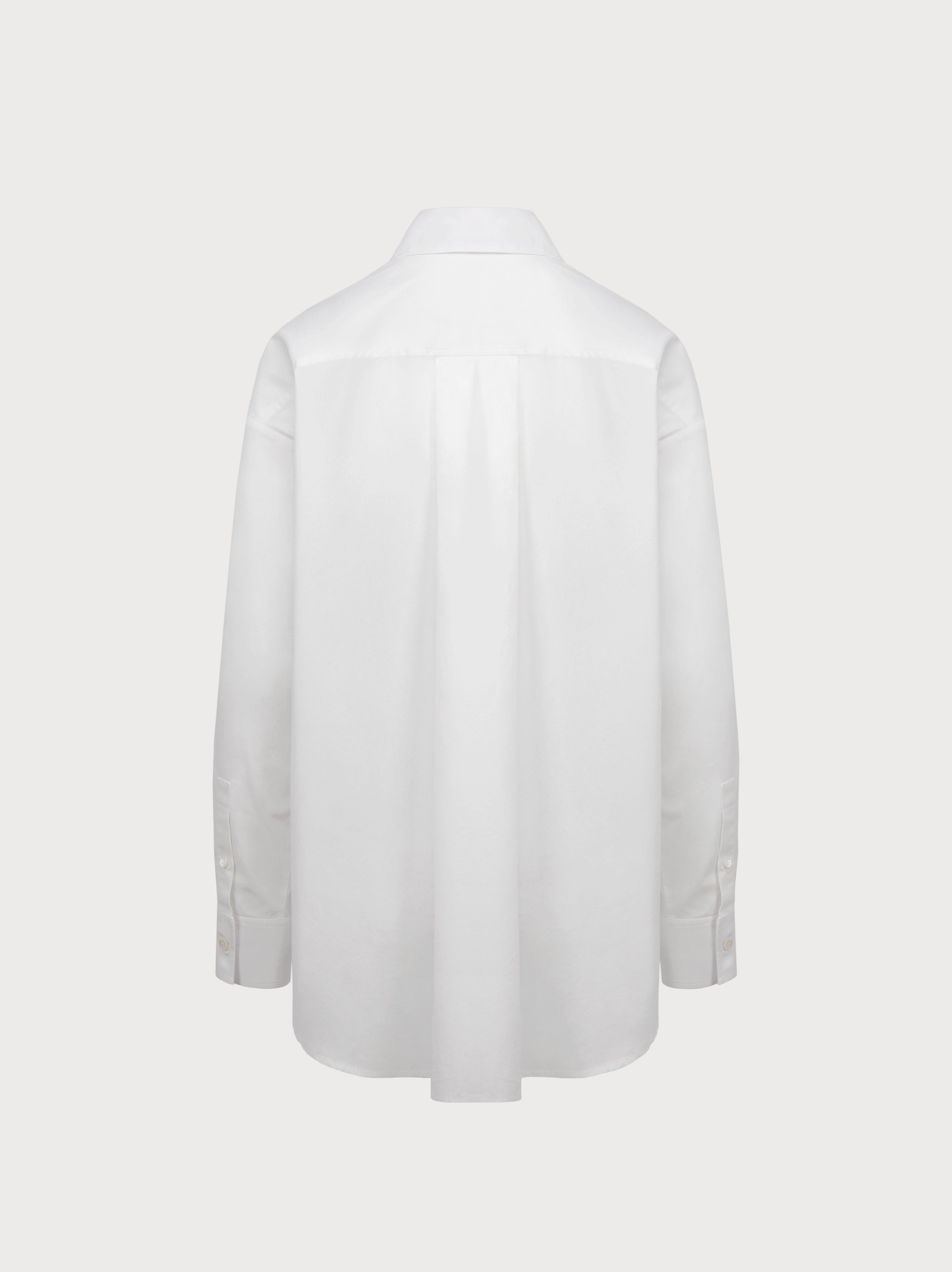 White shirt on a light gray background