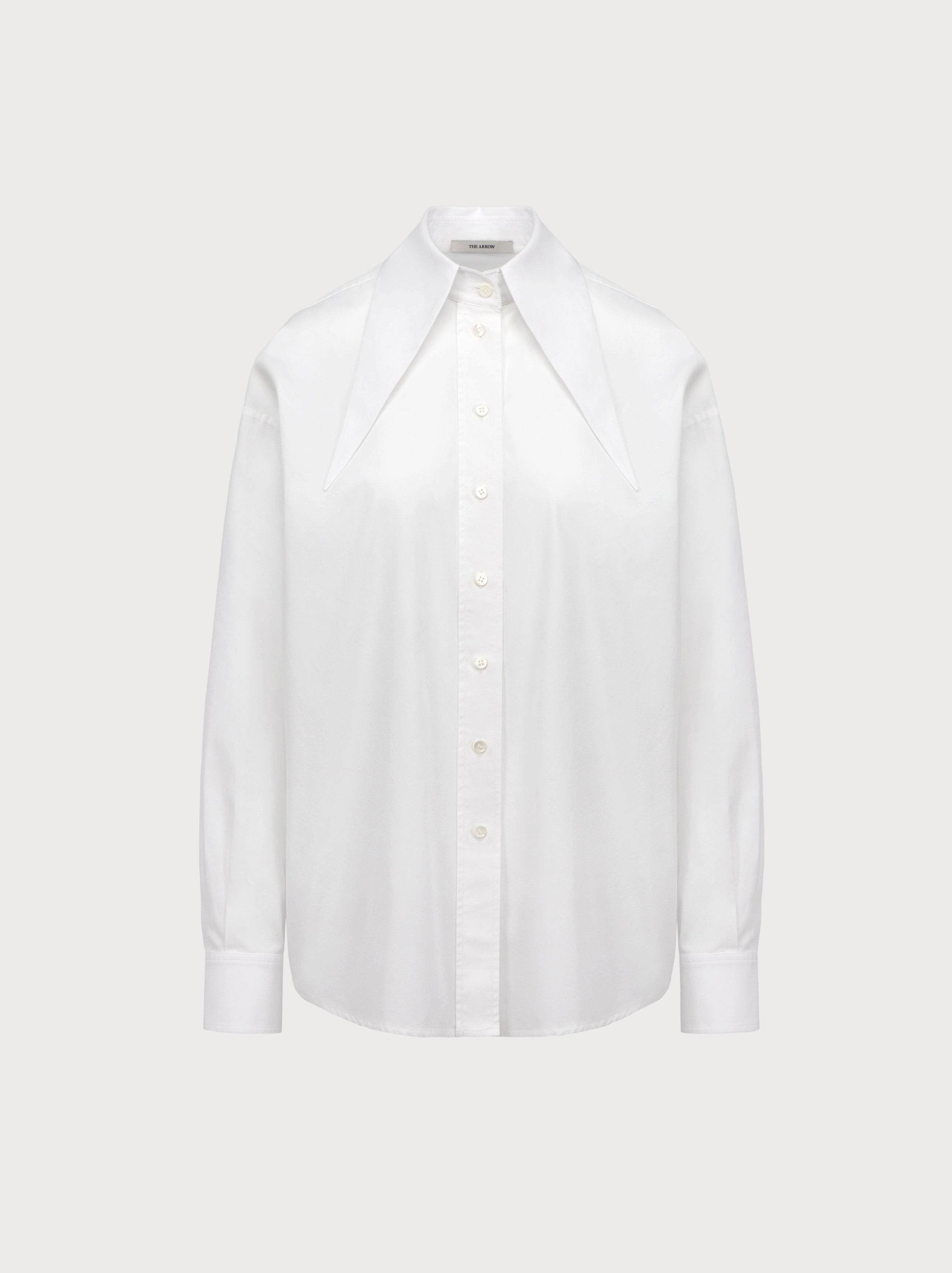 White dress shirt on a light gray background