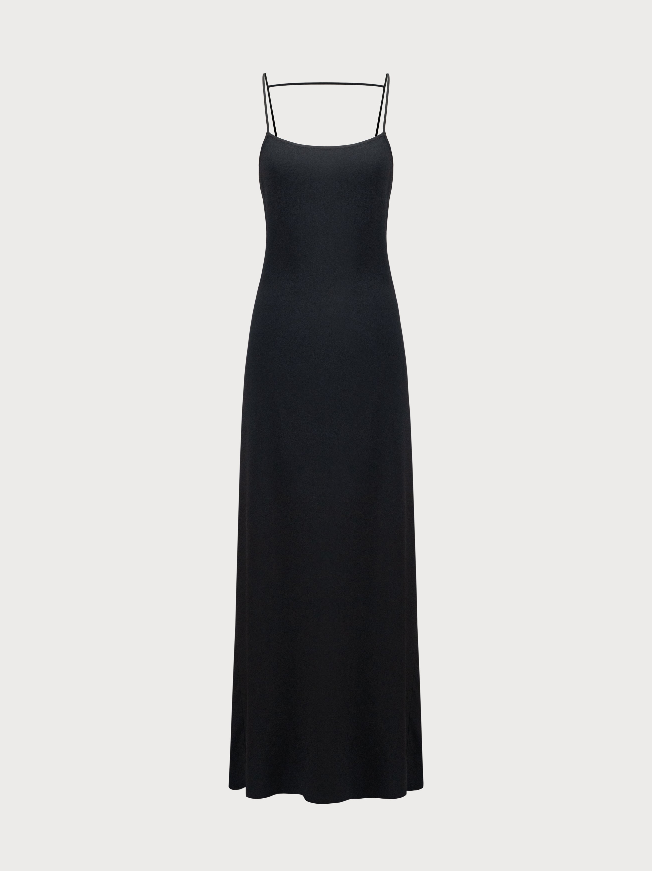 Laura Dress in Black Crepe