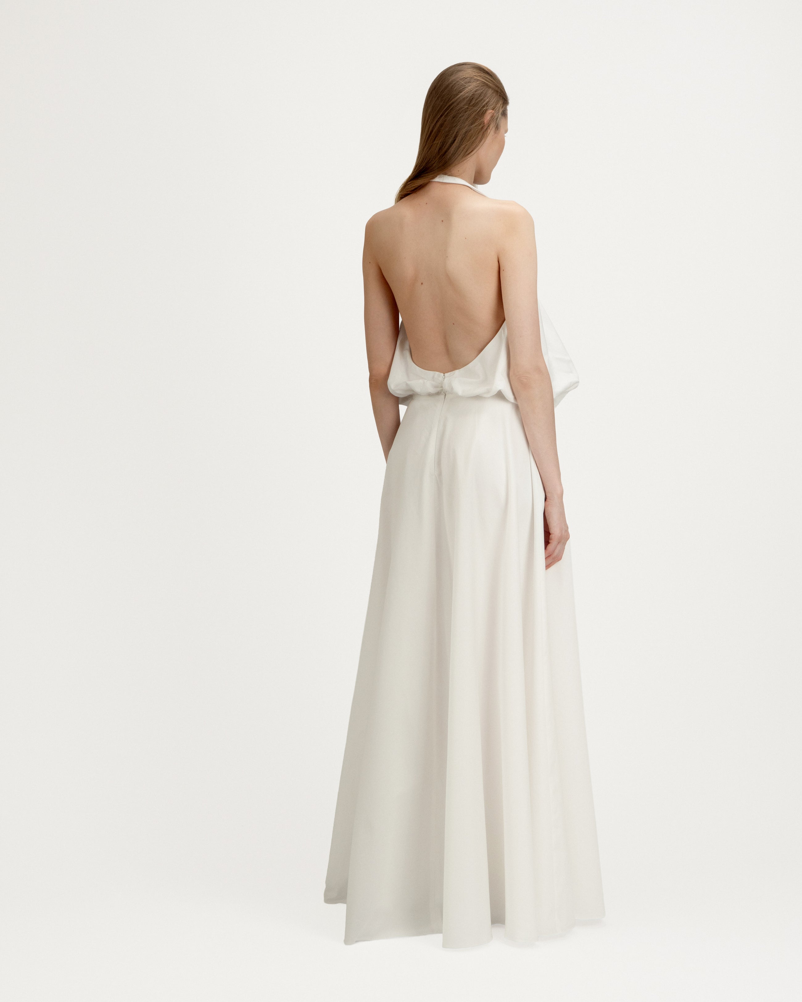 Lily Dress in White Cotton