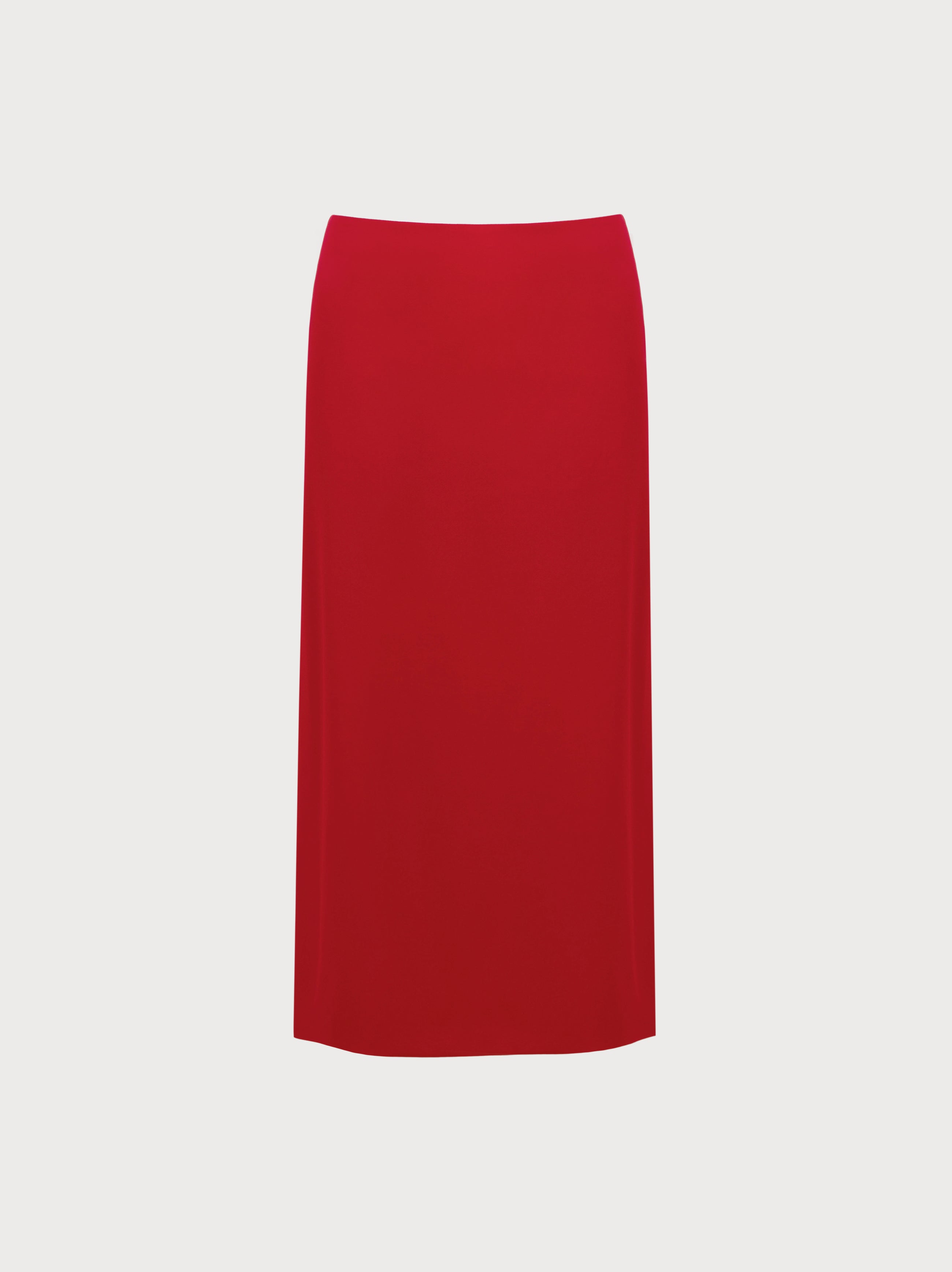 Red pencil skirt on a white background