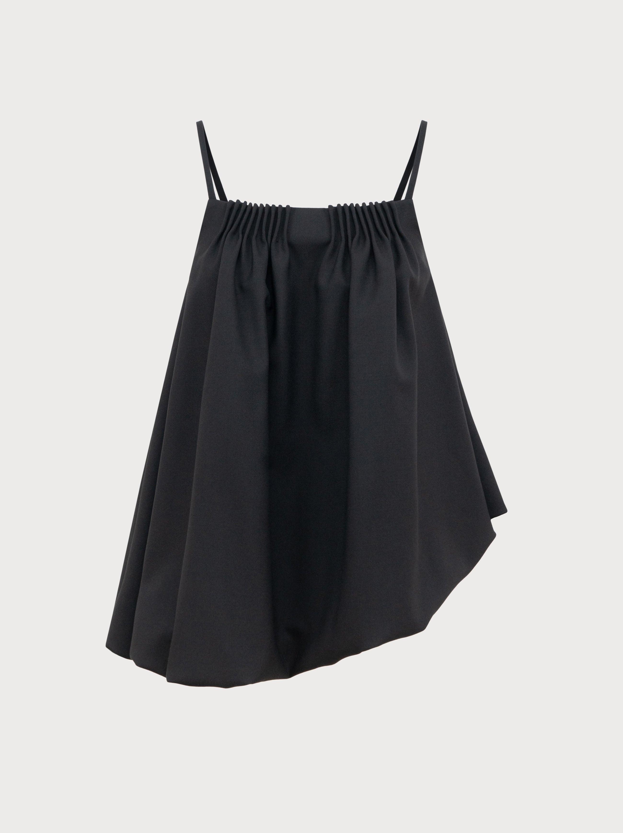 Marta Top in Black Virgin Wool and Mohair
