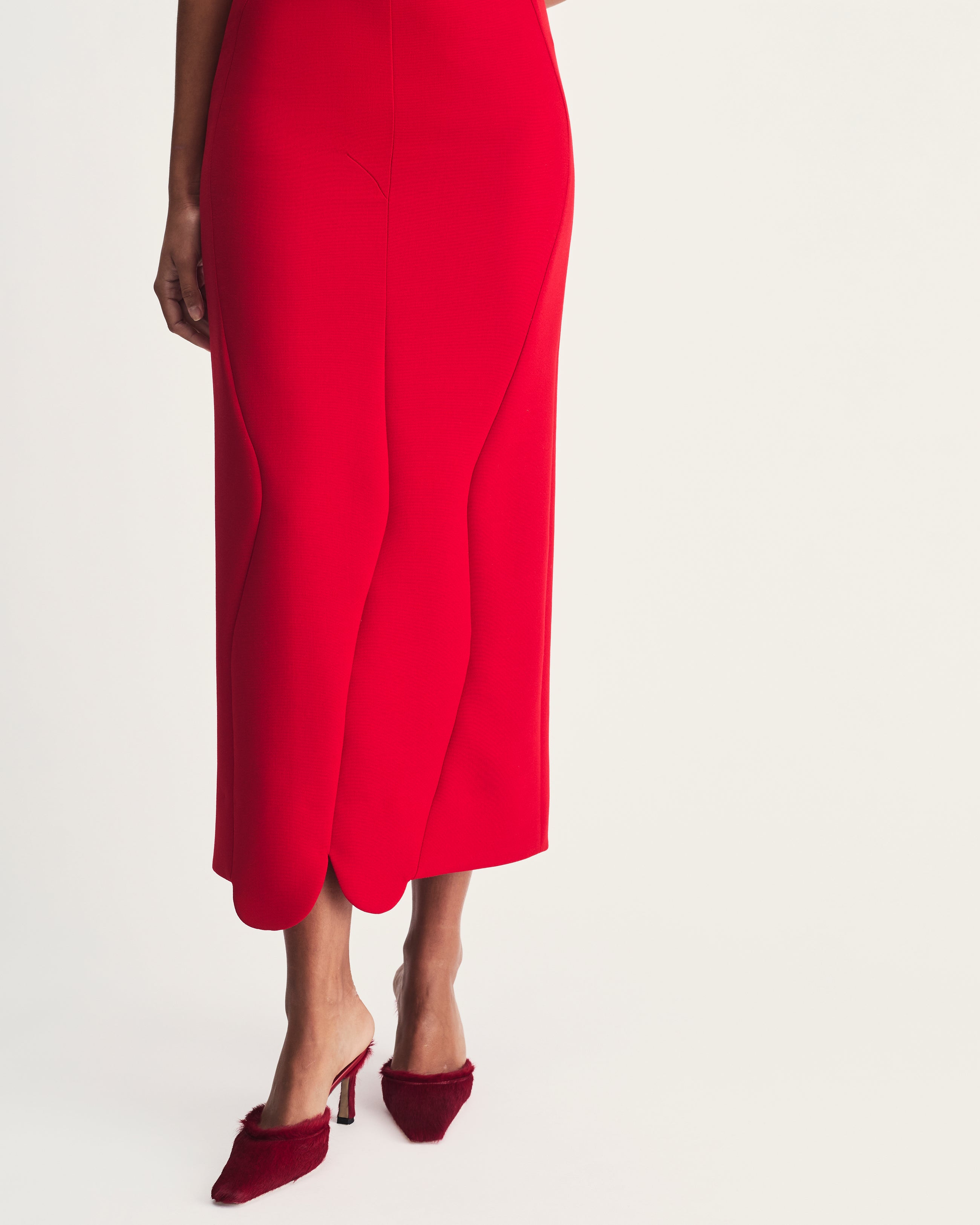 Milo Dress in Red Virgin Wool