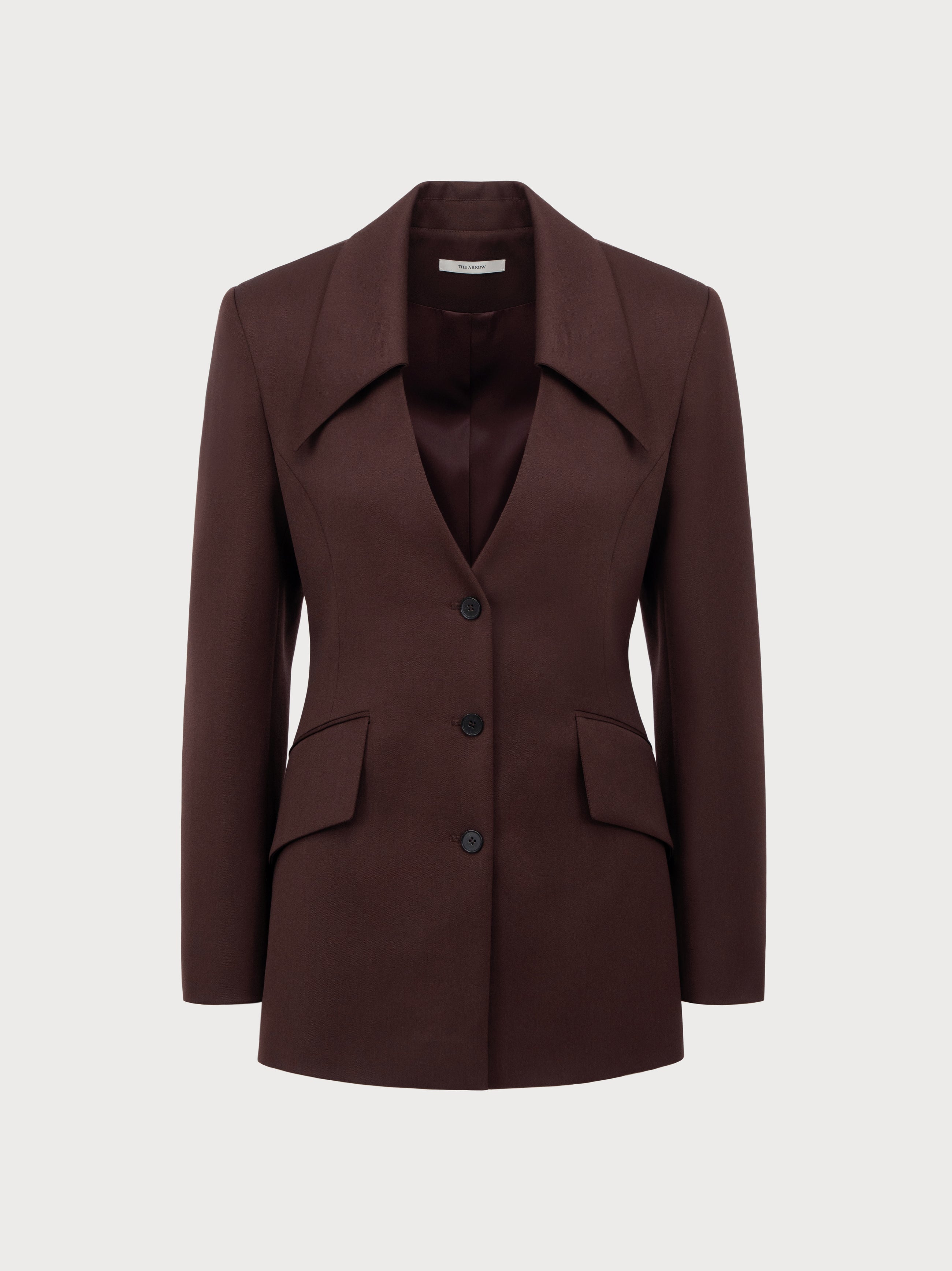 Brown jacket on a light gray background