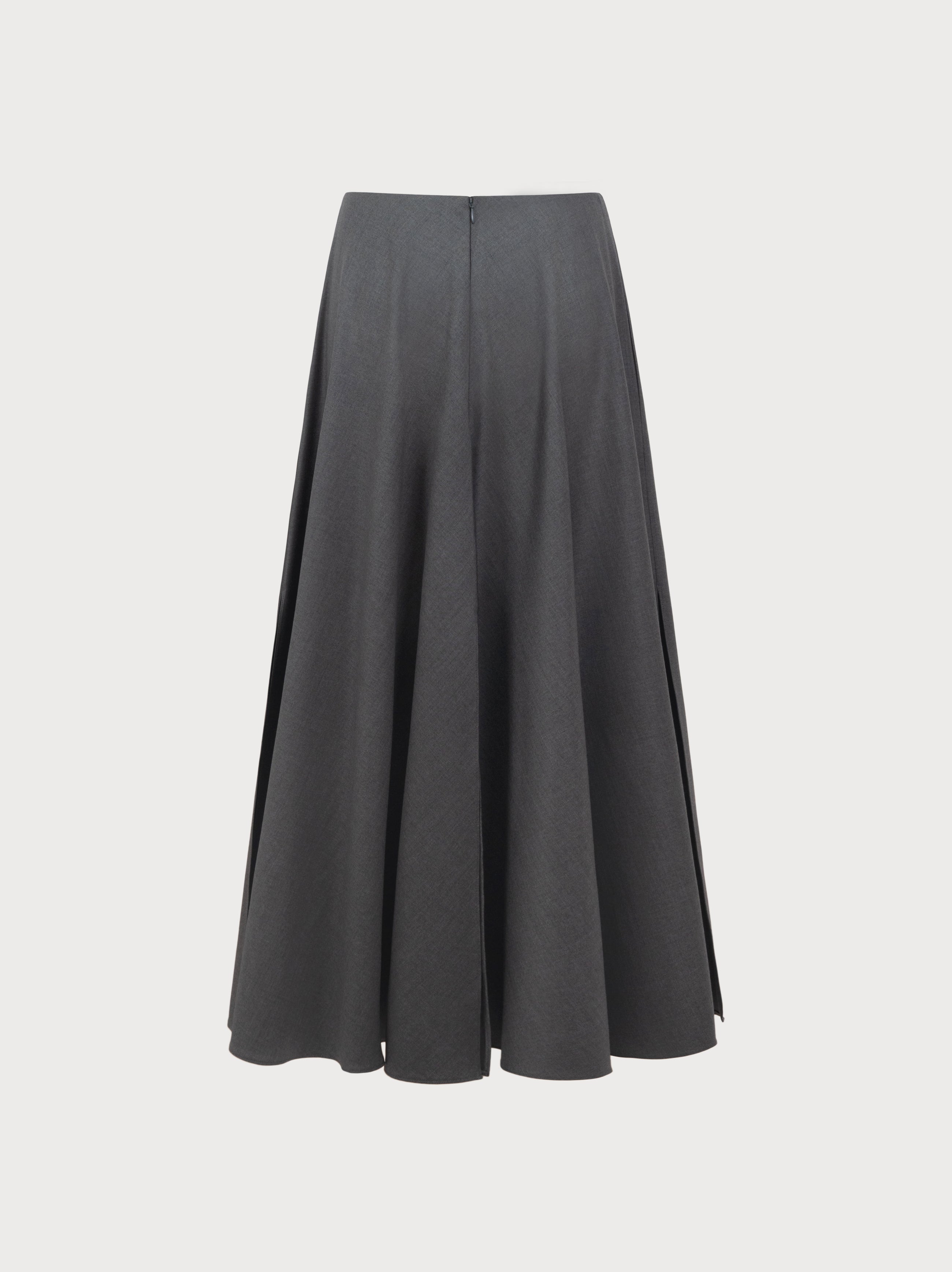Paulina Skirt in Grey Virgin Wool