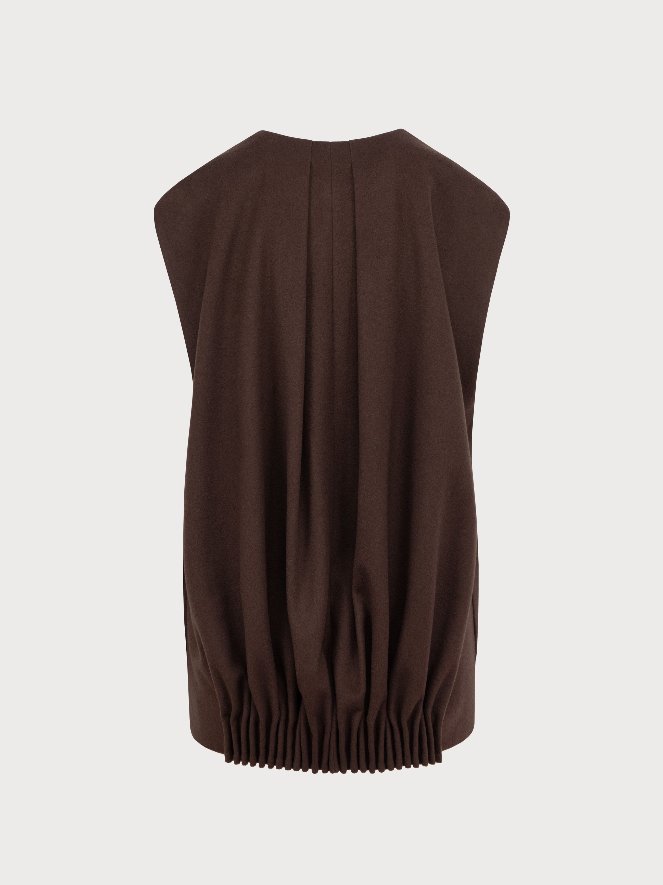 Remi Vest in Brown Virgin Wool
