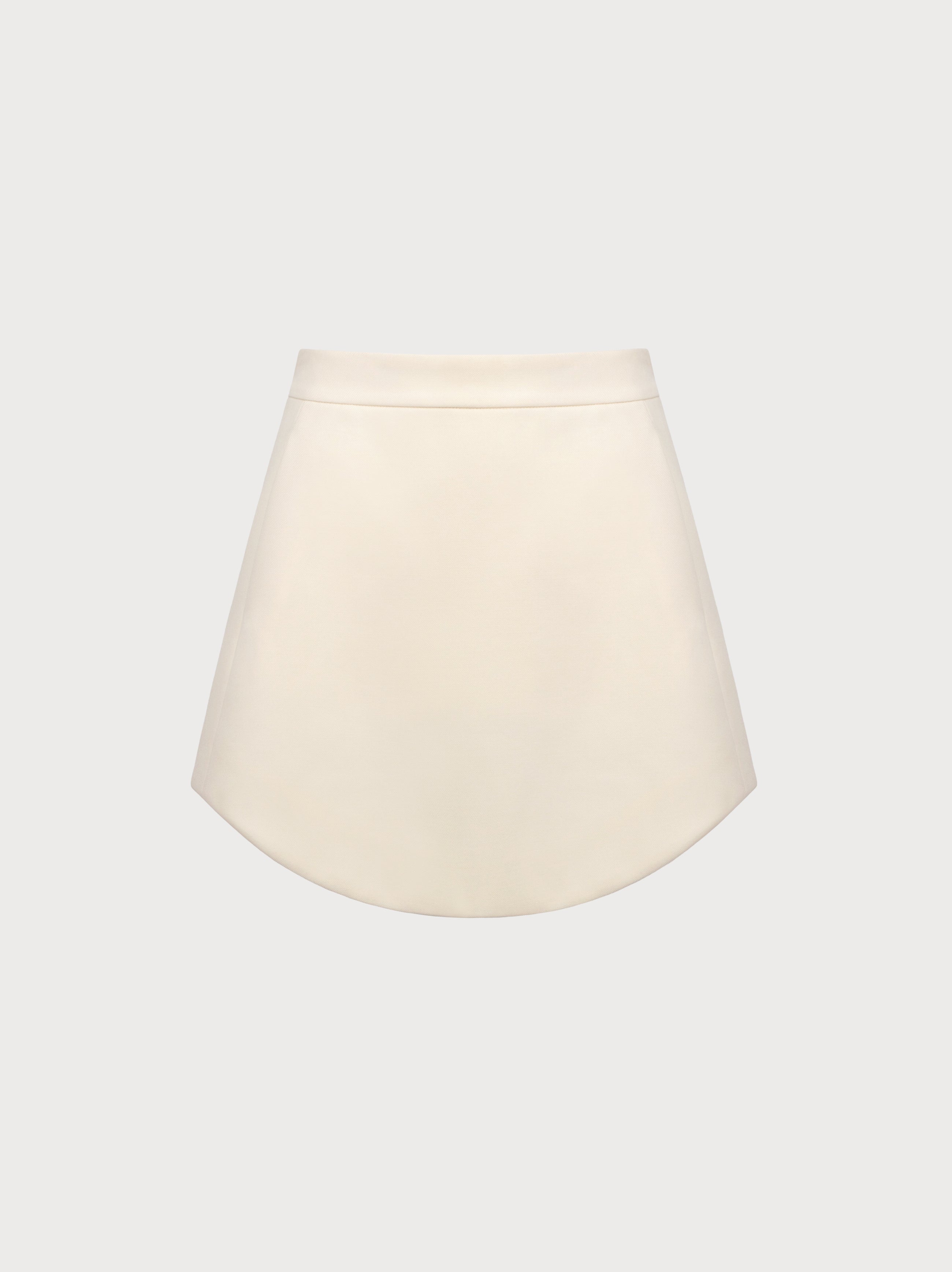 Ivory skirt on a white background