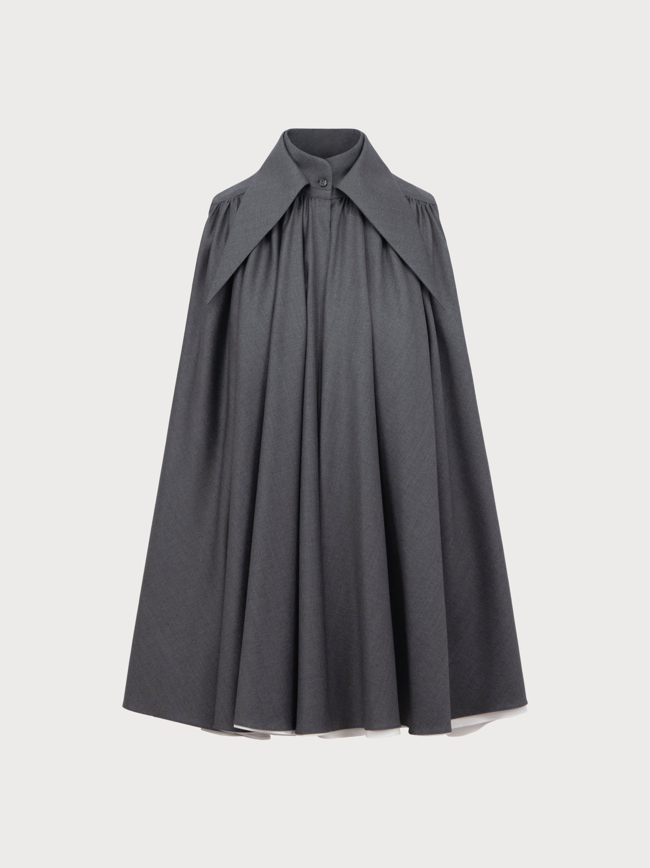 Gray dress on a light gray background