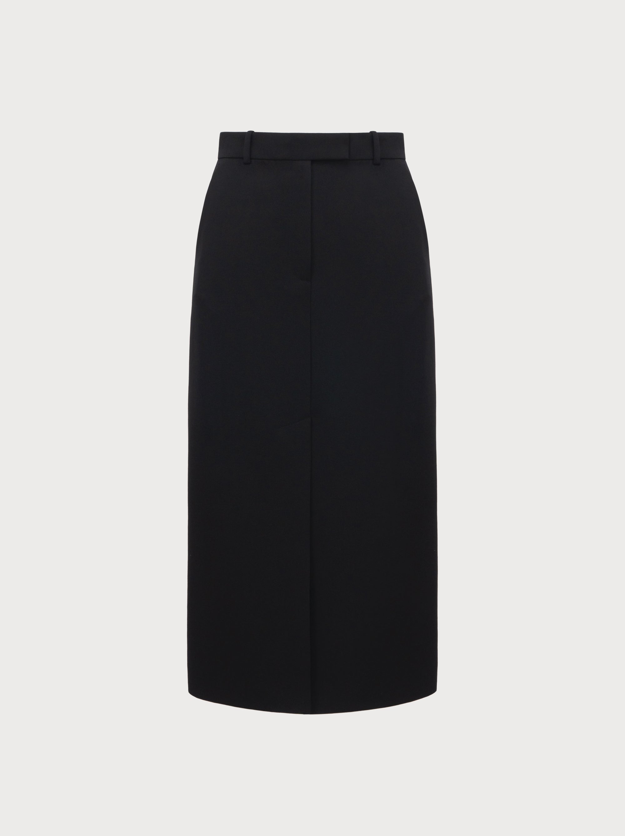 Black pencil skirt on a white background