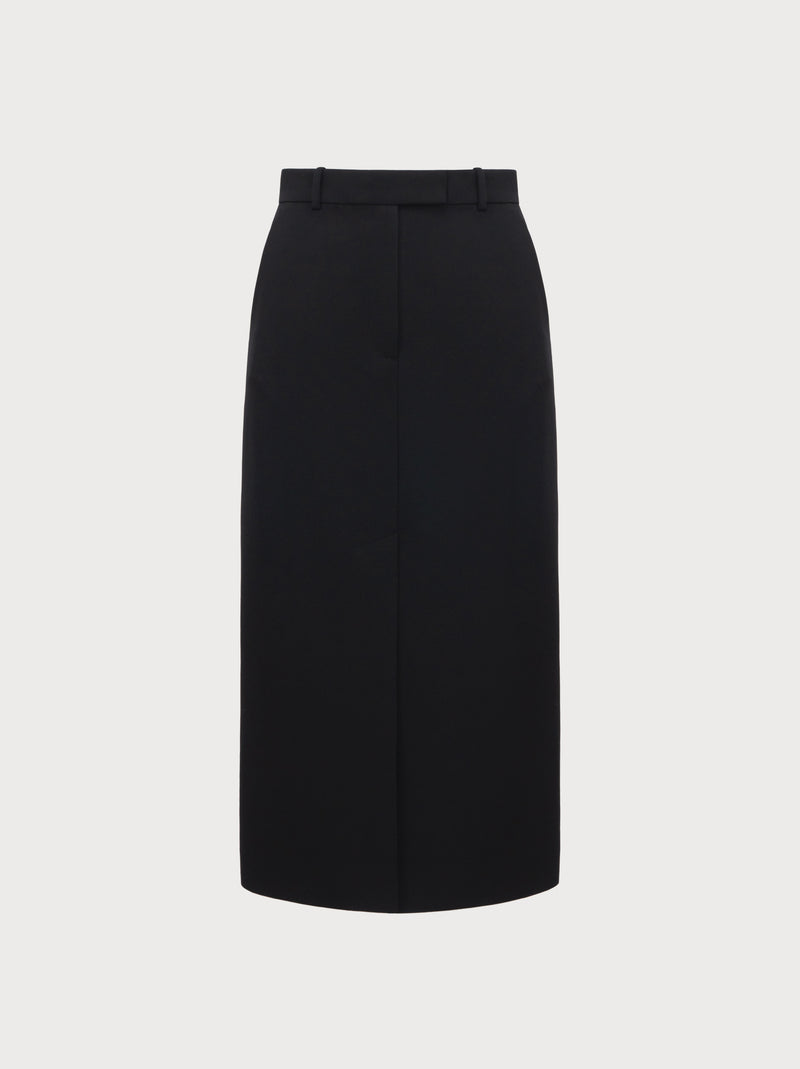 Black pencil skirt on a white background