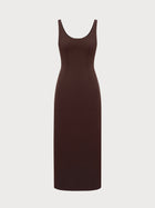 Aurora Dress in Brown Virgin Wool