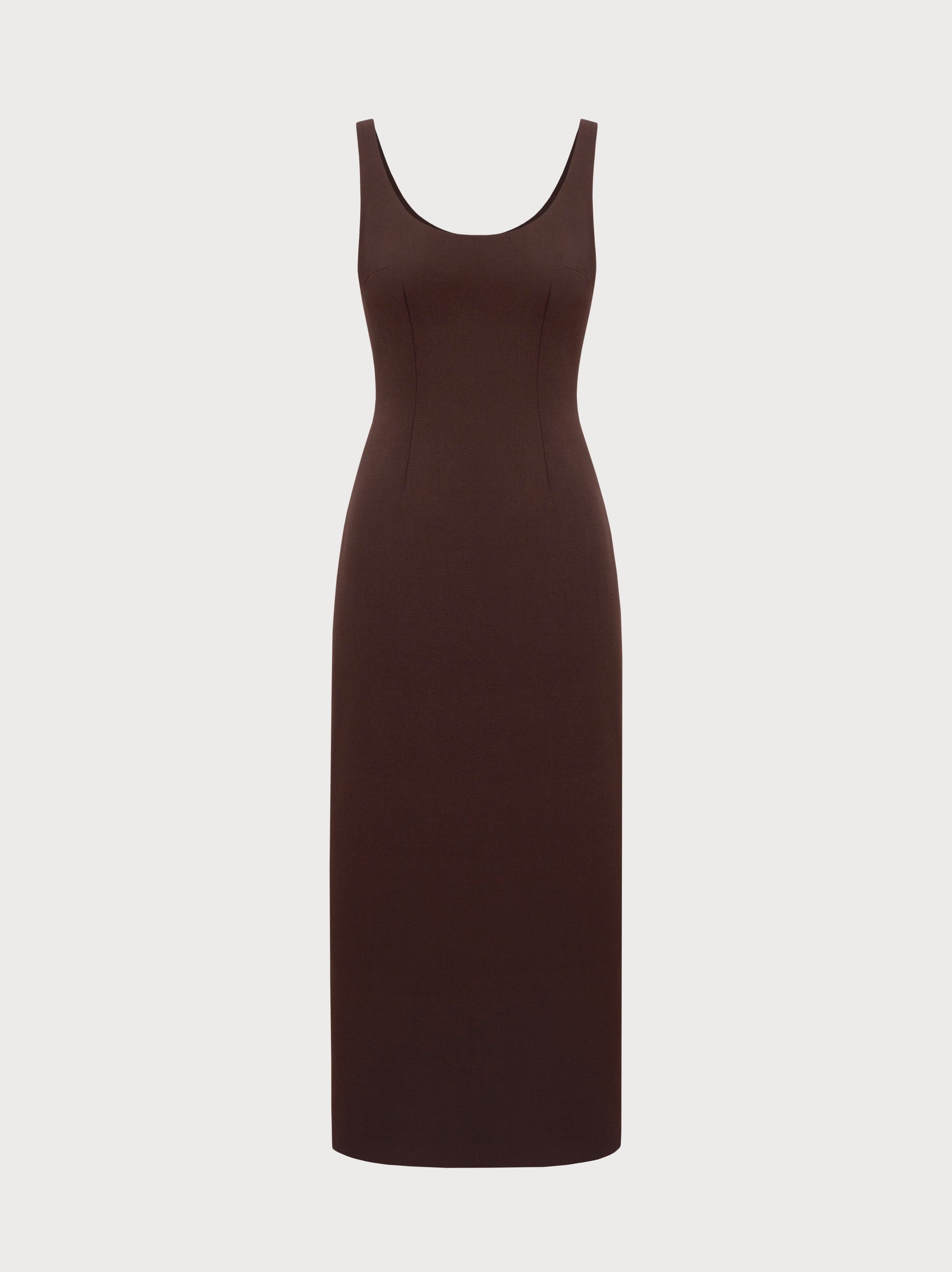 Aurora Dress in Brown Virgin Wool