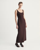 Aurora Dress in Brown Virgin Wool