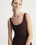 Aurora Dress in Brown Virgin Wool