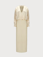 Aurora Dress in Ivory Silk Blend