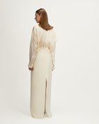 Aurora Dress in Ivory Silk Blend