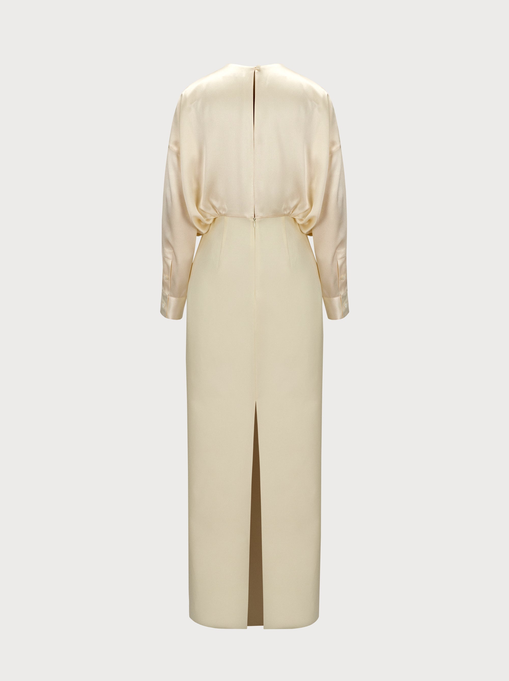 Aurora Dress in Ivory Silk Blend
