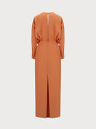 Aurora Dress in Orange Crepe