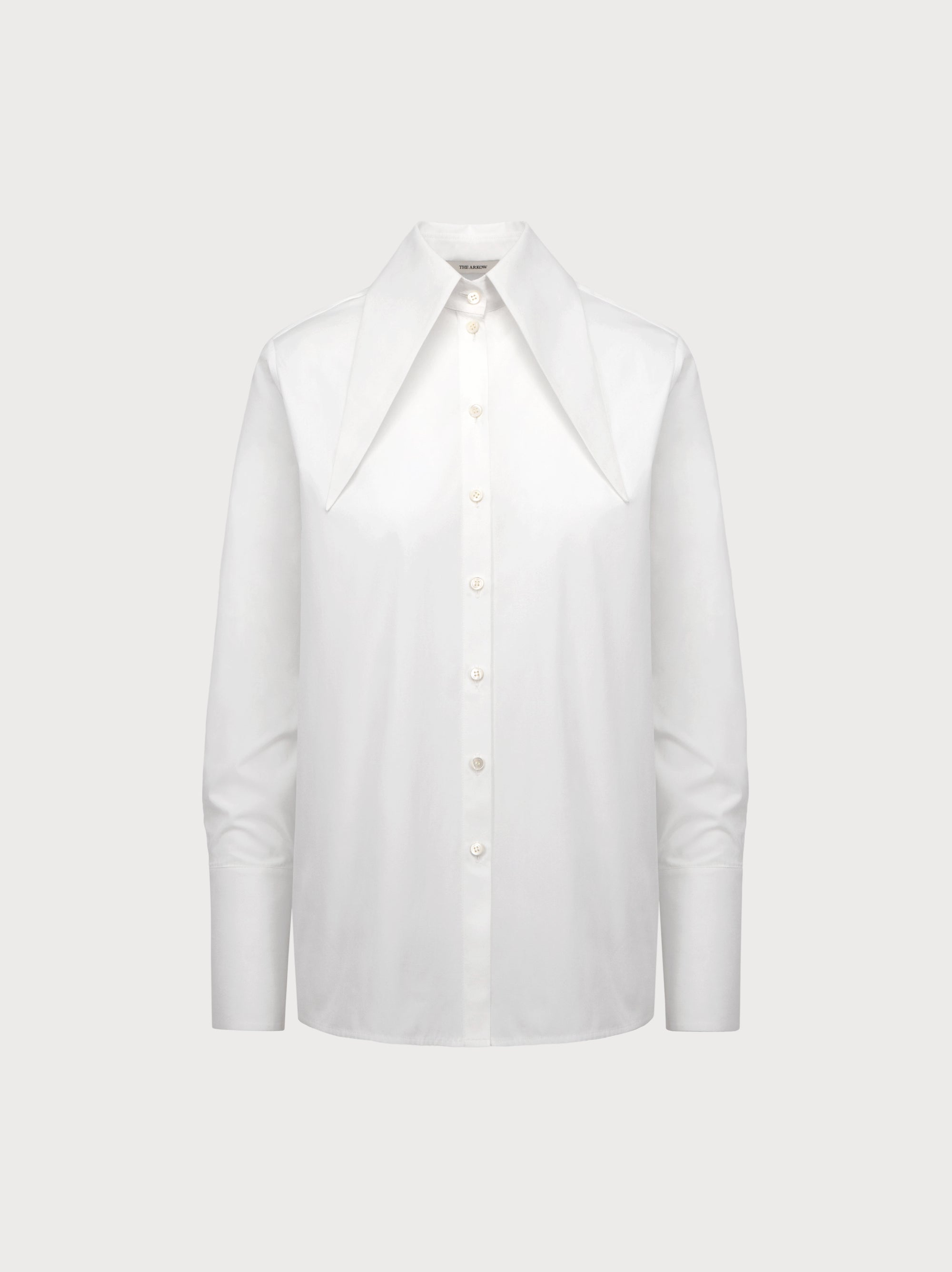 White dress shirt on a light gray background