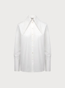 White dress shirt on a light gray background