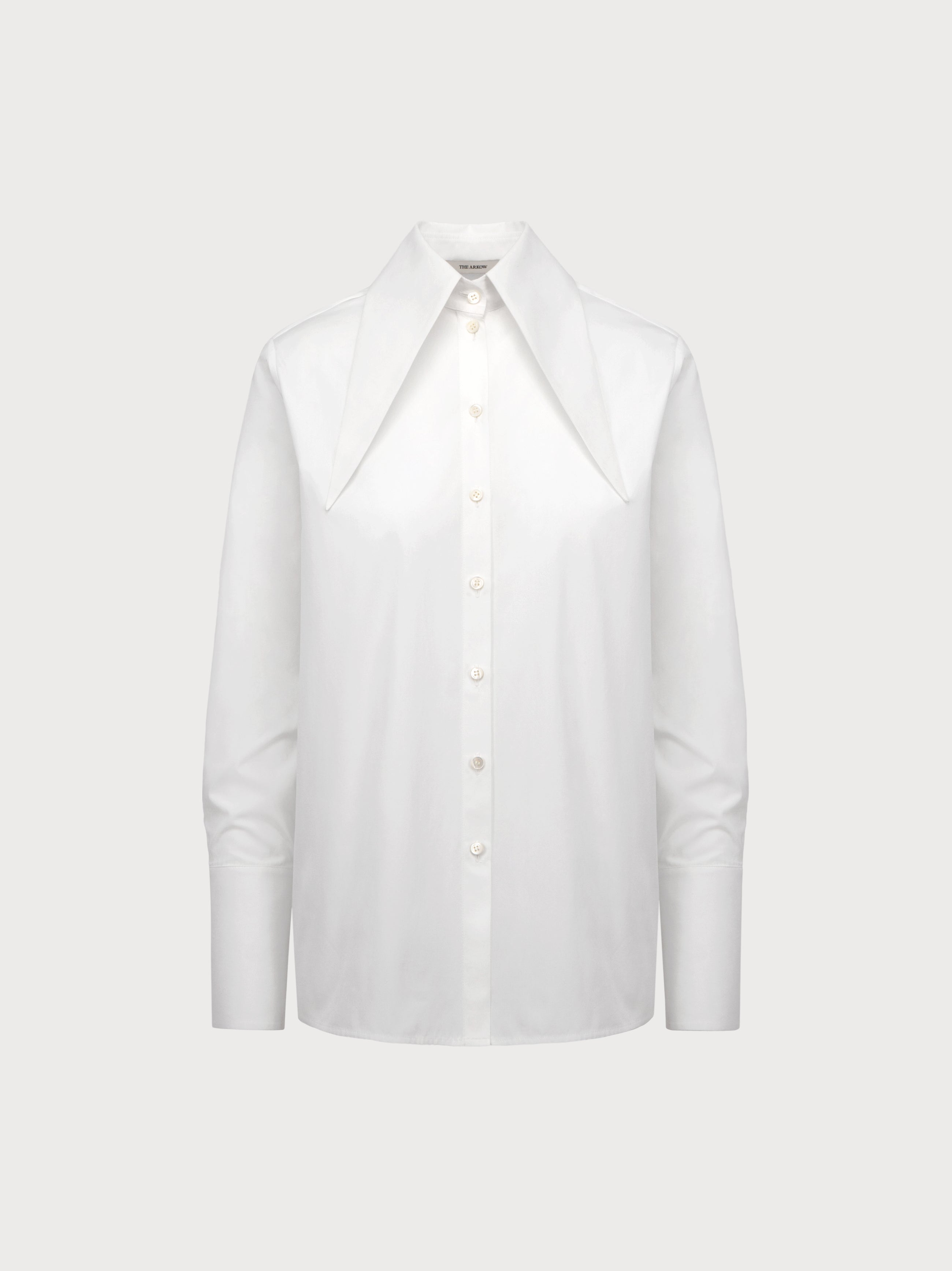 White dress shirt on a light gray background