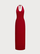 Cara Dress in Red Crepe