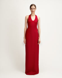 Cara Dress in Red Crepe