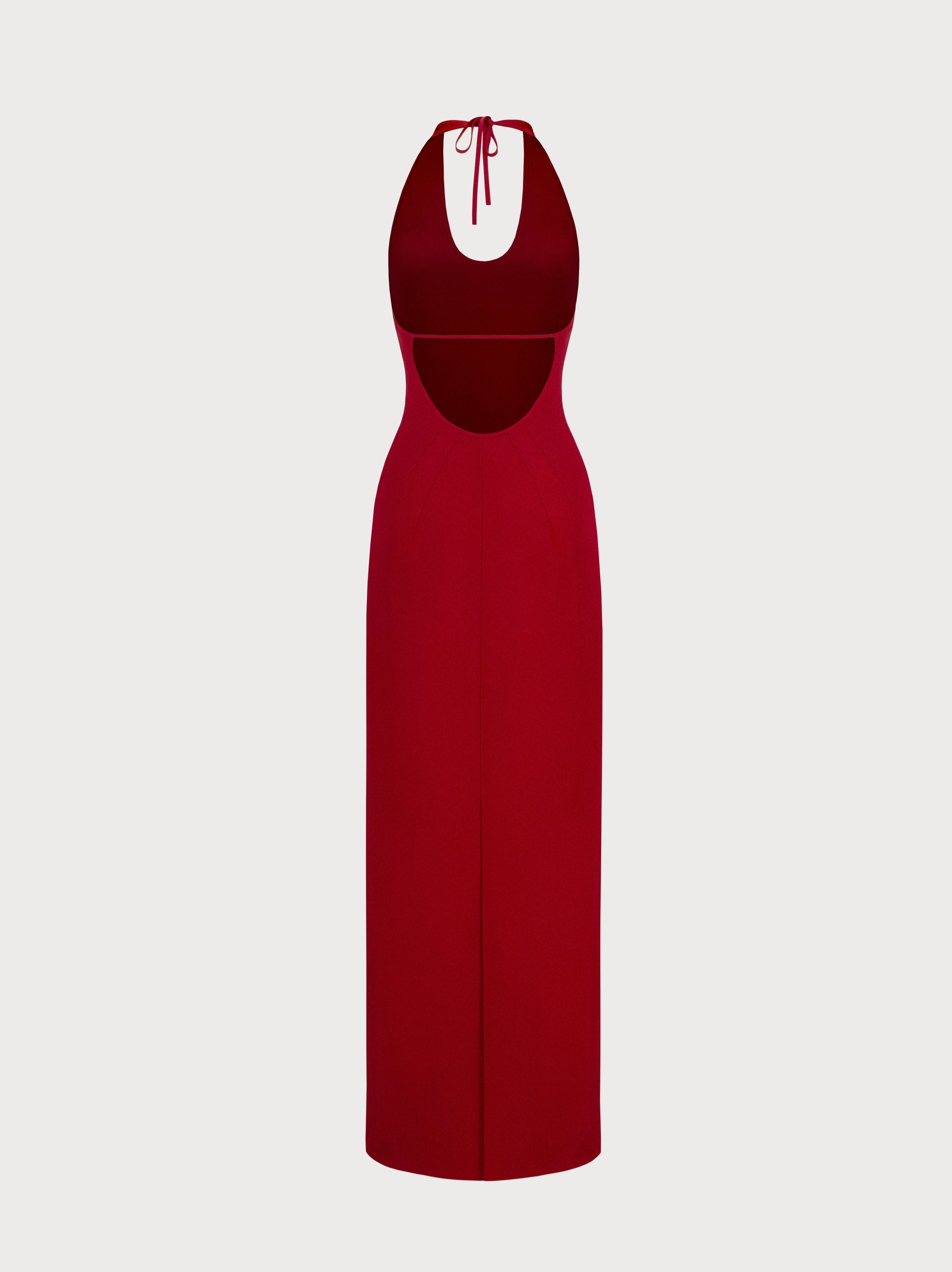 Cara Dress in Red Crepe