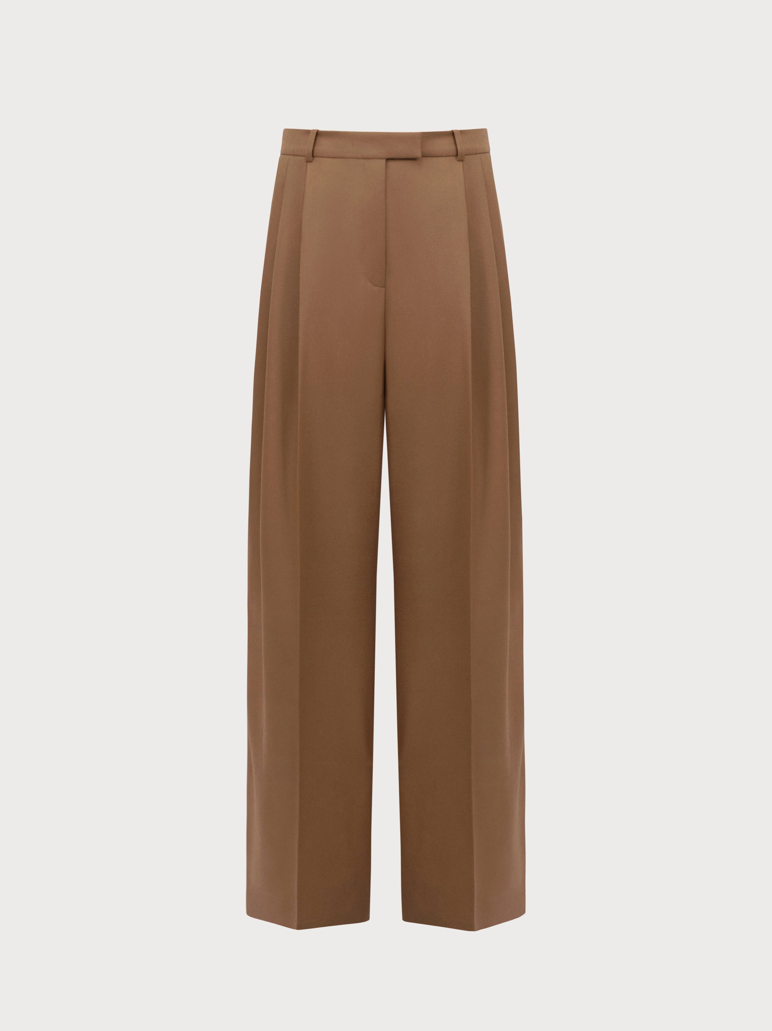 Cruz Trousers in Camel Merino Wool