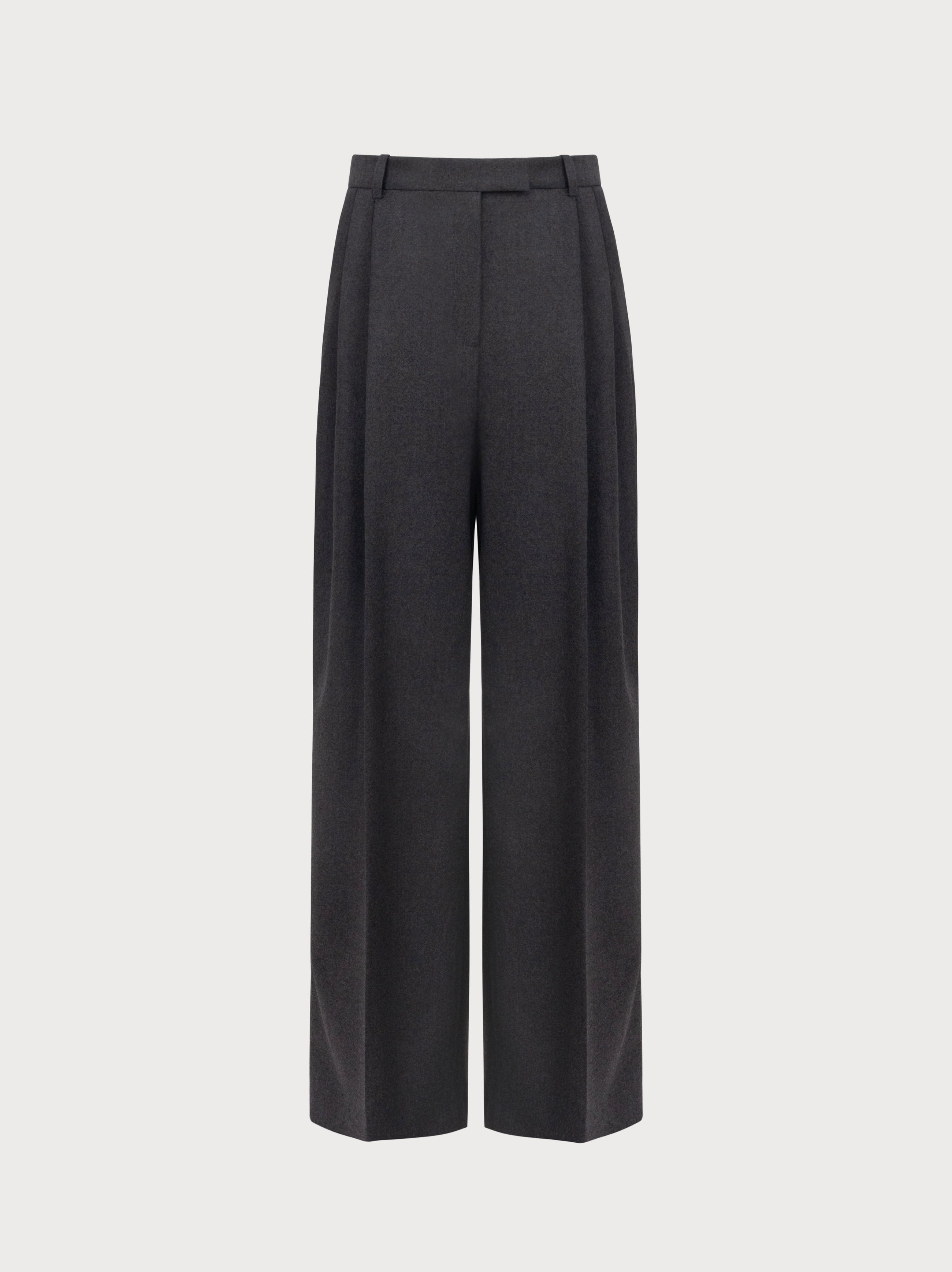 Cruz Trousers in Grey Merino Wool