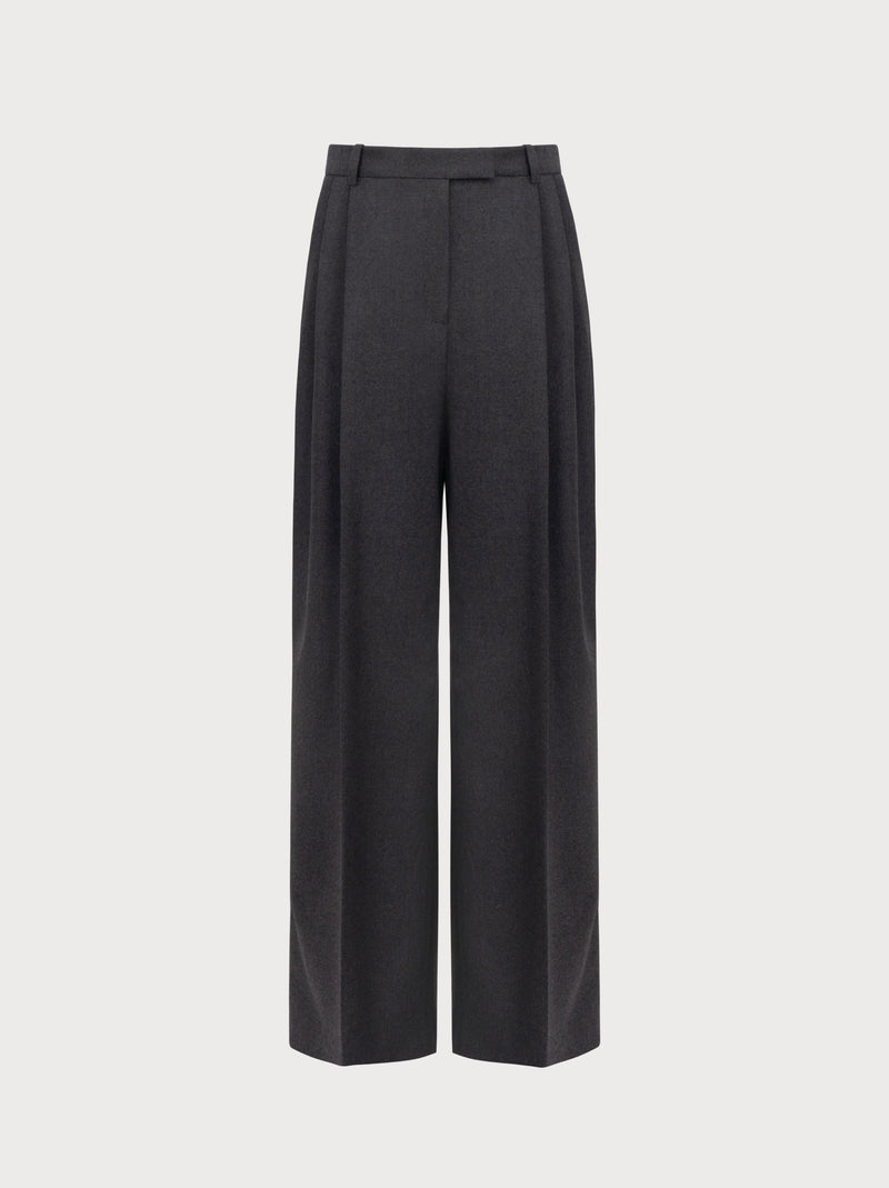 Cruz Trousers in Grey Merino Wool