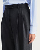 Cruz Trousers in Grey Merino Wool