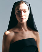 Theresa Headscarf in Black Virgin Wool