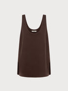 Estella Top in Brown Virgin Wool