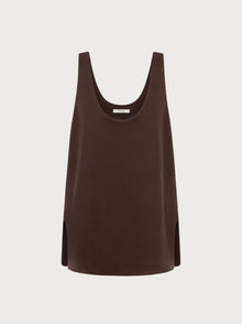 Estella Top in Brown Virgin Wool