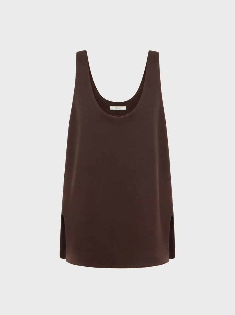 Estella Top in Brown Virgin Wool