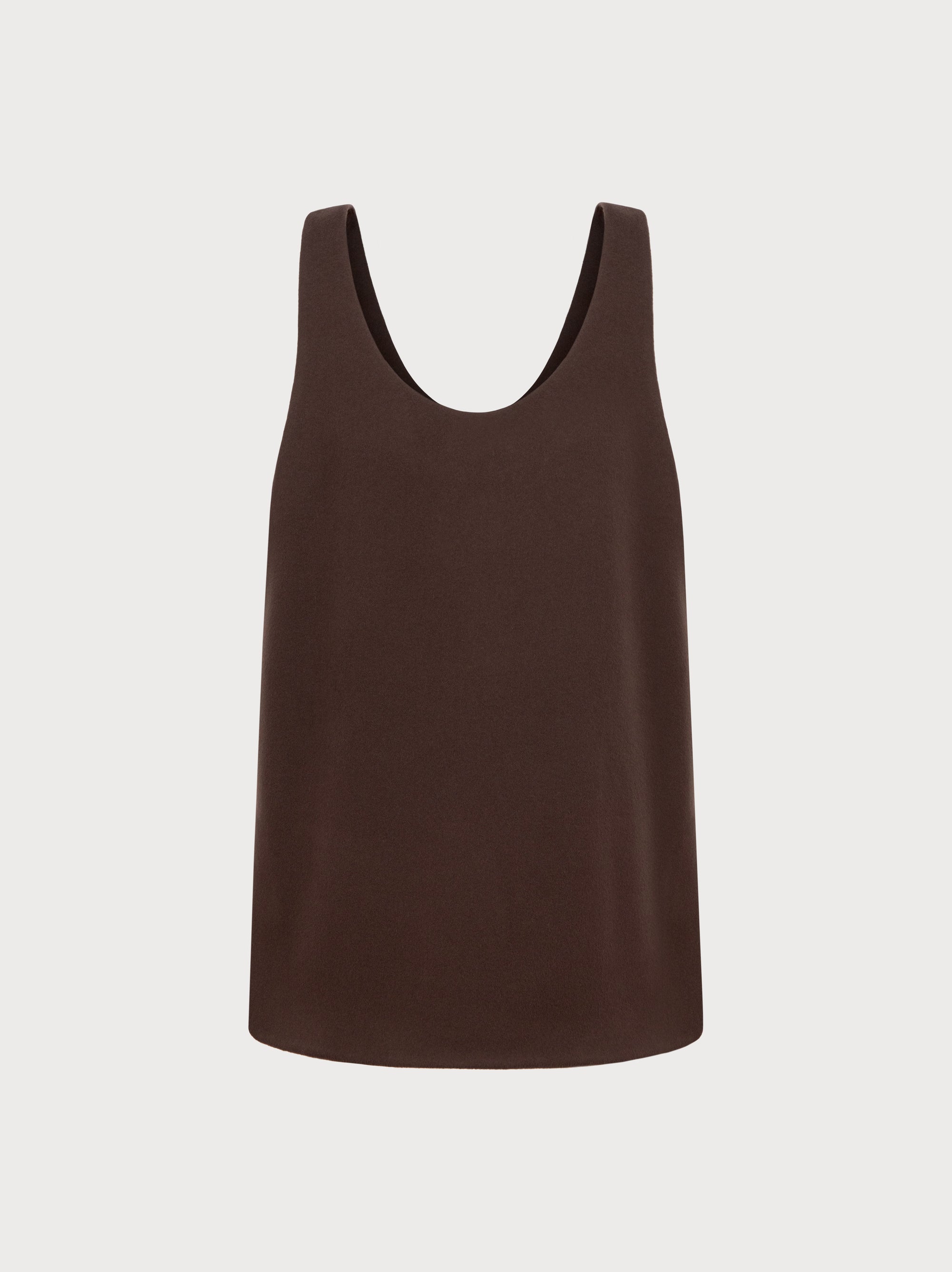 Estella Top in Brown Virgin Wool