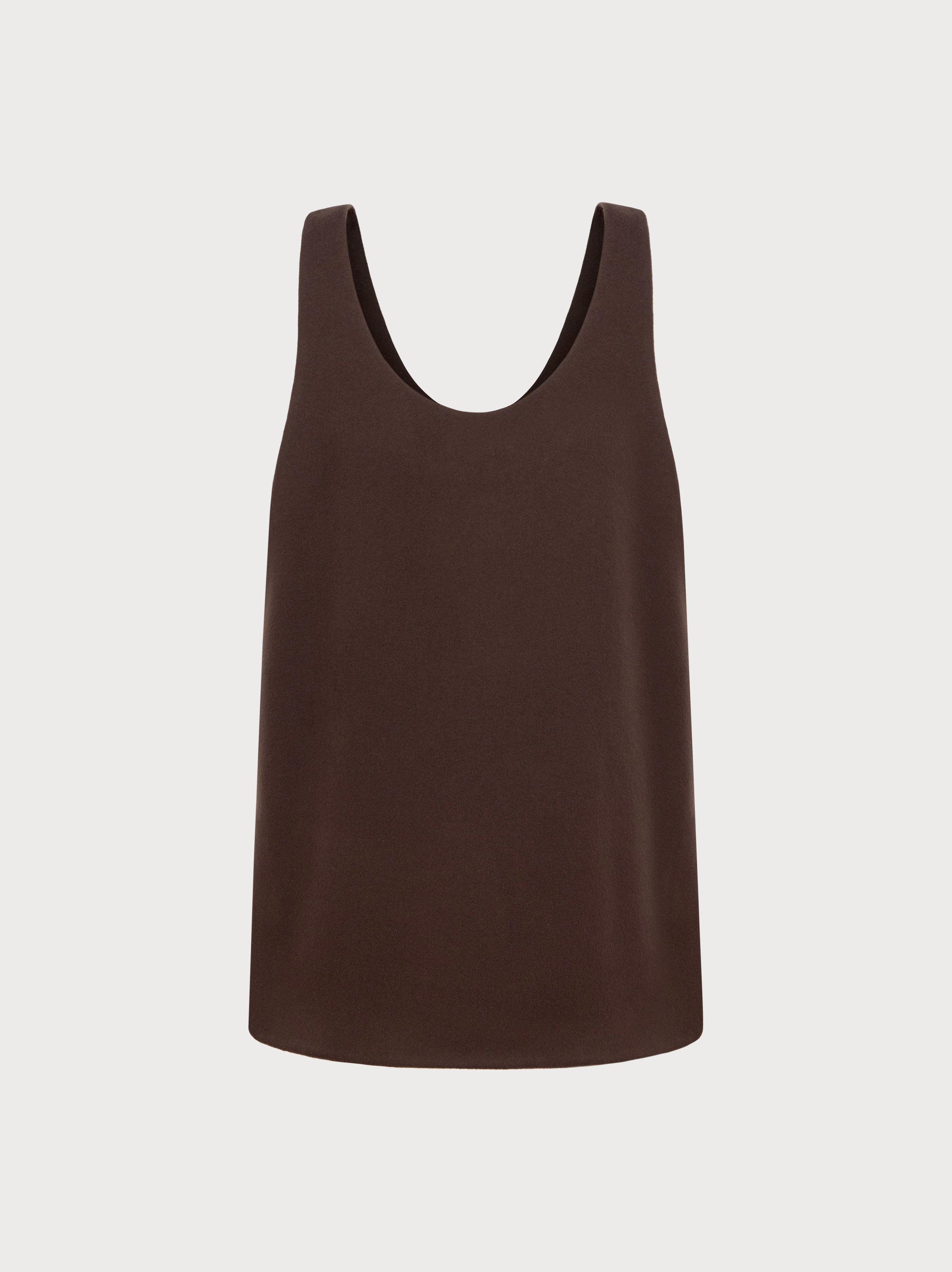 Estella Top in Brown Virgin Wool