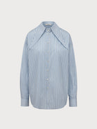 Eve Shirt in Blue Striped Cotton
