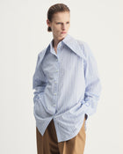 Eve Shirt in Blue Striped Cotton