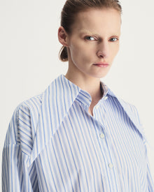 Eve Shirt in Blue Striped Cotton